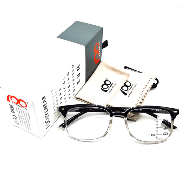 100 Eyewear Reading Glass Black+transparent Anti-Blue Lens/+1.0 - Wellcare Pharmacy