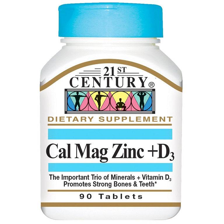 21St Century Calcium Magnesium Zinc + Vitamin D Tablets 90'S - Wellcare Pharmacy