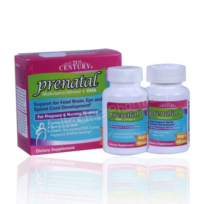 21St Century Prenatal Tablets 60'S And Dha Soft Gel Capsules 60'S