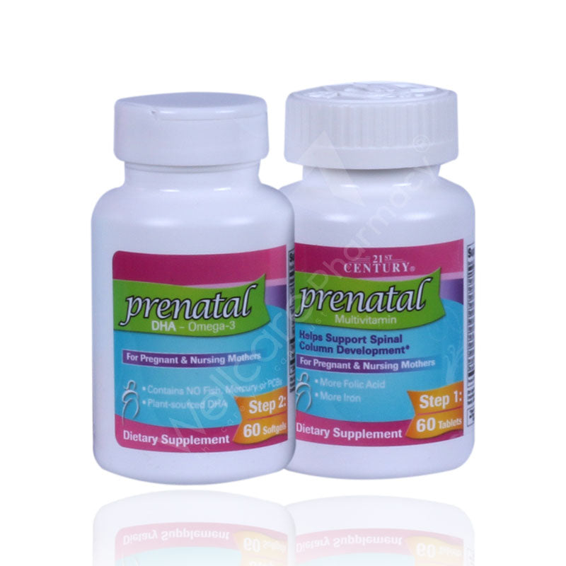 21St Century Prenatal Tablets 60'S And Dha Soft Gel Capsules 60'S