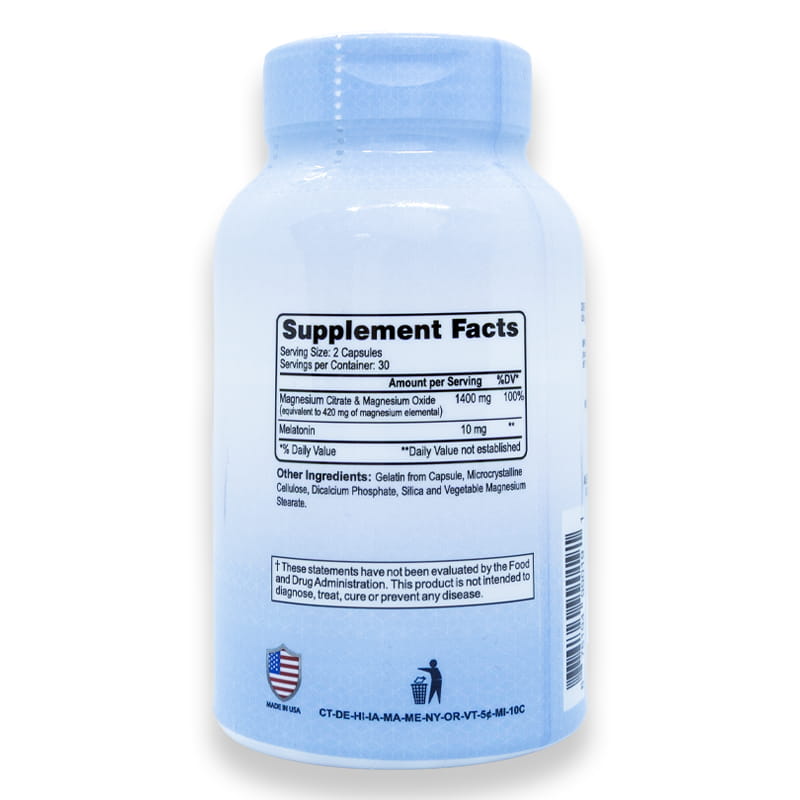 Alfa Magnesium + Melatonin 10mg Capsules 60'S