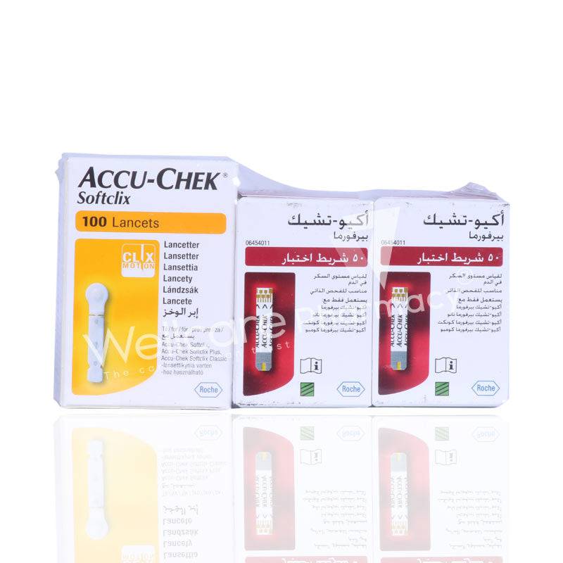Accu Check Performa Strips 100 And Lancet 100'S Kit - Wellcare Pharmacy