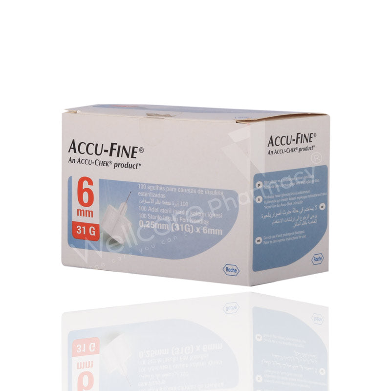 Accu Fine Pen Needle 31G 0.25X6mm 100'S