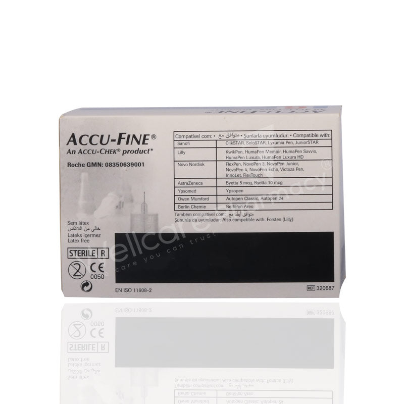 Accu Fine Pen Needle 31G 0.25X6mm 100'S