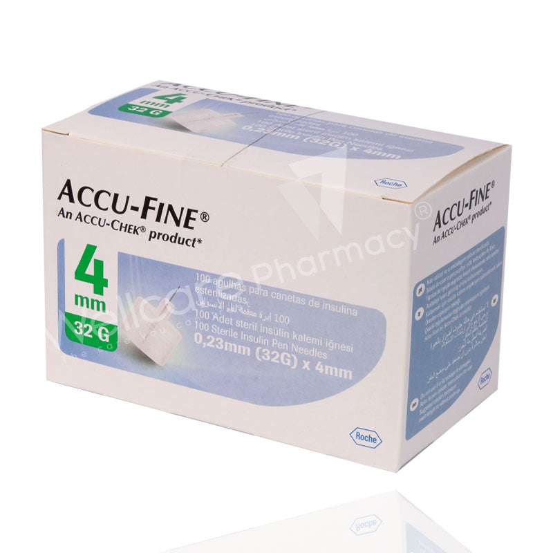 Accu Fine Pen Needle 32G 0.23X4mm 100'S