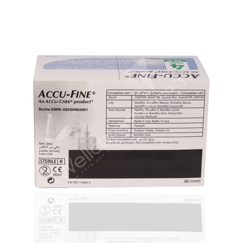 Accu Fine Pen Needle 32G 0.23X4mm 100'S