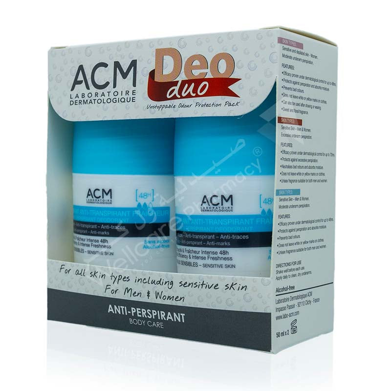 Acm 2Pcs Fresh Deodorant Anti-Perspirant 48H 50Ml