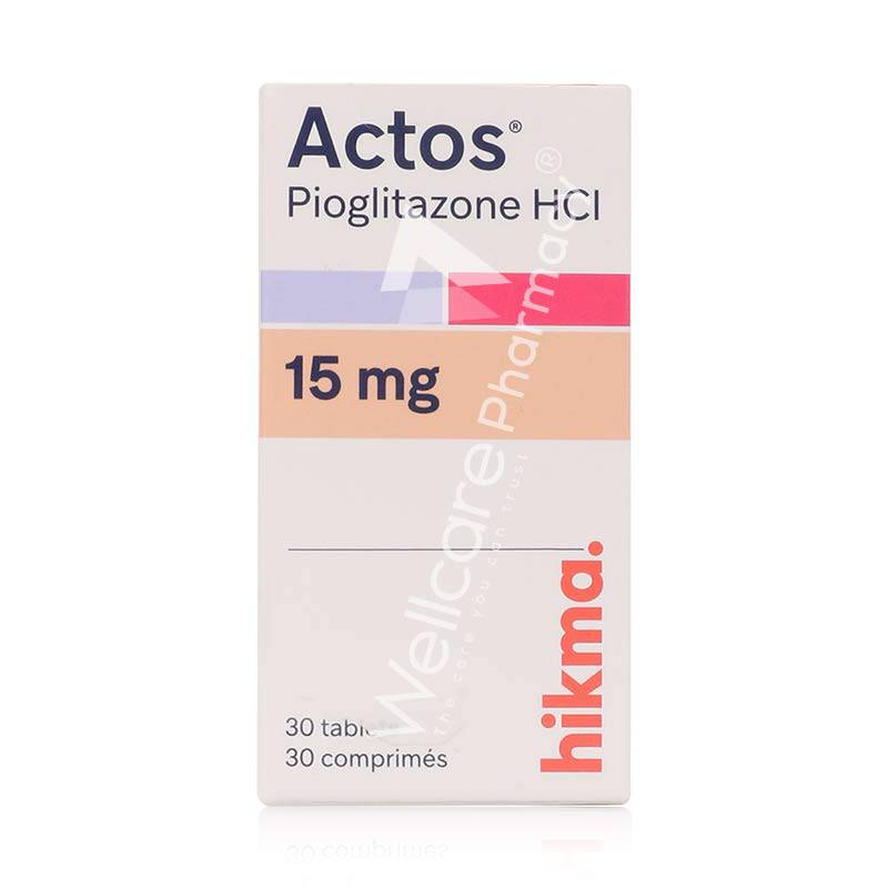 Actos 15Mg Tablets 30'S - Wellcare Pharmacy