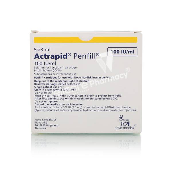 Actrapid Hm Penfill 3Ml 1X5's - Wellcare Pharmacy