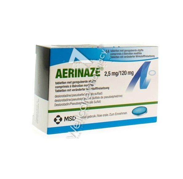 Aerinaze 2.5Mg/120Mg Tablets 14'S