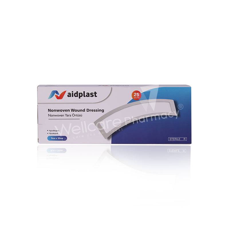 Aidplast Sterile Nonwoven Wound Dressing Plaster 9Cmx30cm 25'S V630