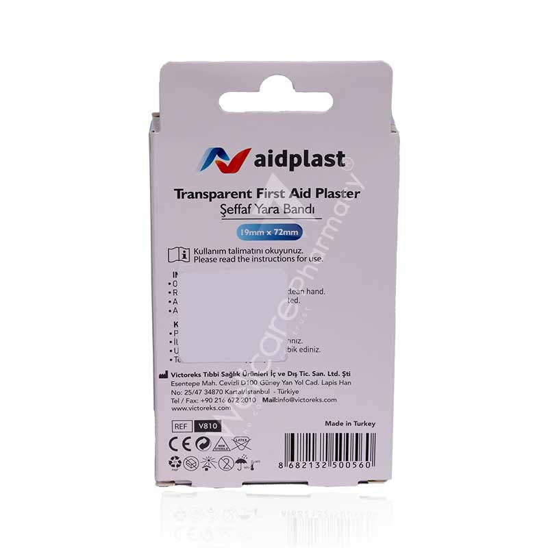 Aidplast Transparent First Aid Plaster 20'S V810