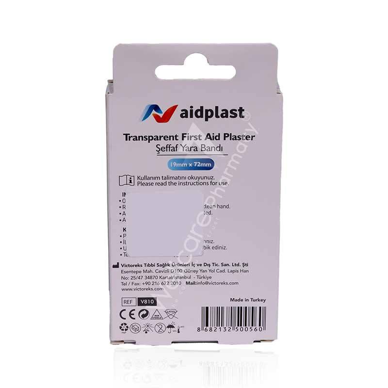 Aidplast Transparent First Aid Plaster 20'S V810