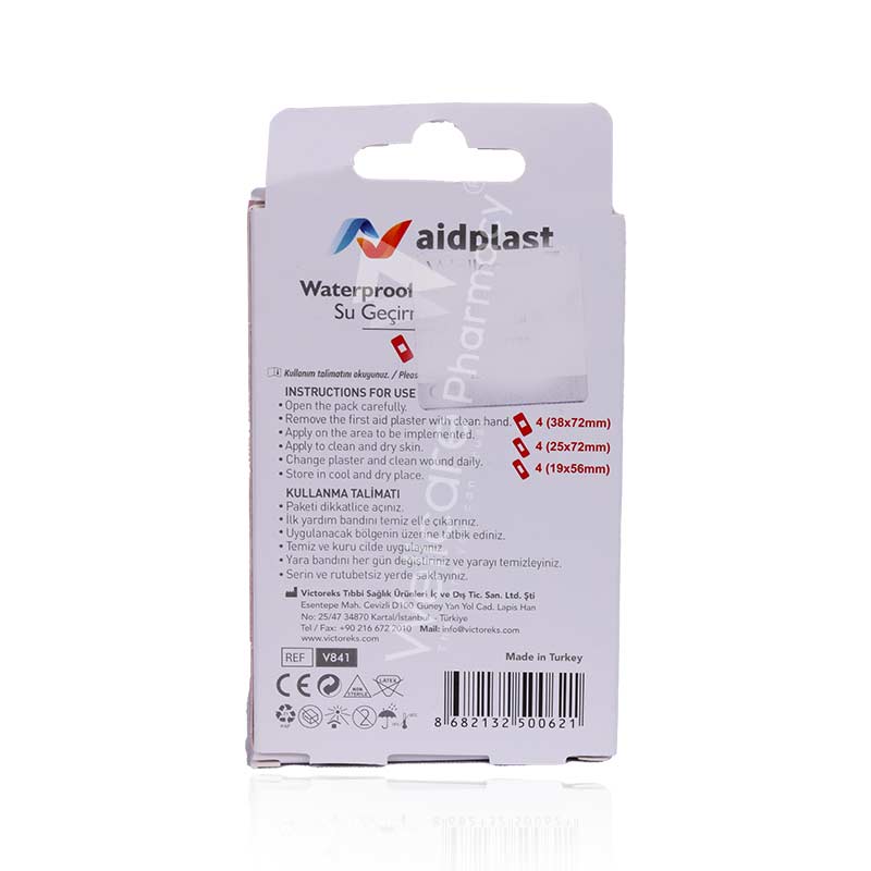 Aidplast Waterproof First Aid Plaster 12'S V841