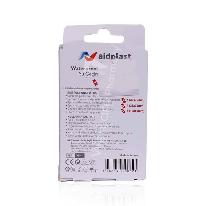 Aidplast Waterproof First Aid Plaster 12'S V841