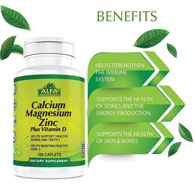 Alfa Calcium Magnesium Zinc And Vitamin D Caplets 100'S - Wellcare Pharmacy
