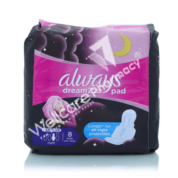 Always Soft Flexible Night Pads 8'S