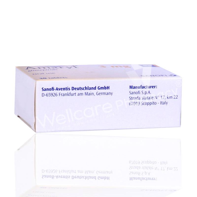 Amaryl 3Mg Tablets 30'S - Wellcare Pharmacy