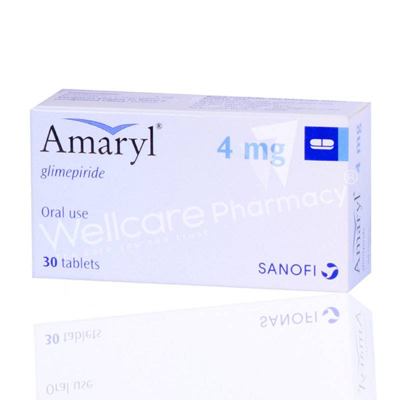 Amaryl 4Mg Tablets 30'S - Wellcare Pharmacy