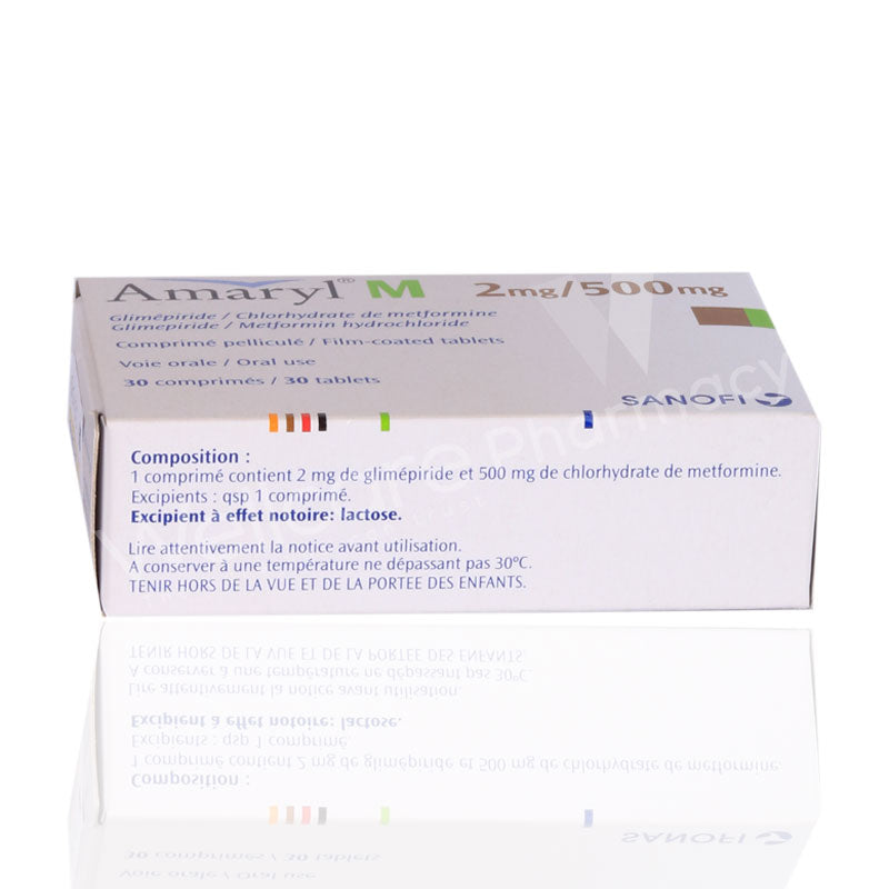 AMARYL M 2MG/500MG TAB 3X10 30'S