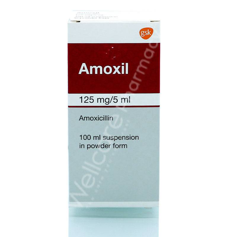 Amoxil 125Mg Suspension 100Ml - Wellcare Pharmacy