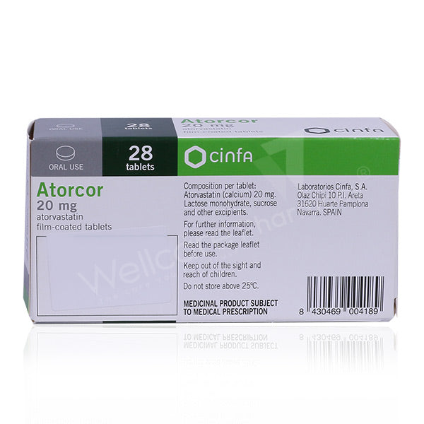 Atorcor 20mg Tablets 28'S