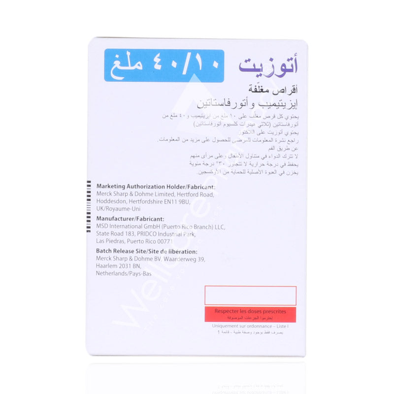 Atozet 10Mg/40Mg Tablets 30'S