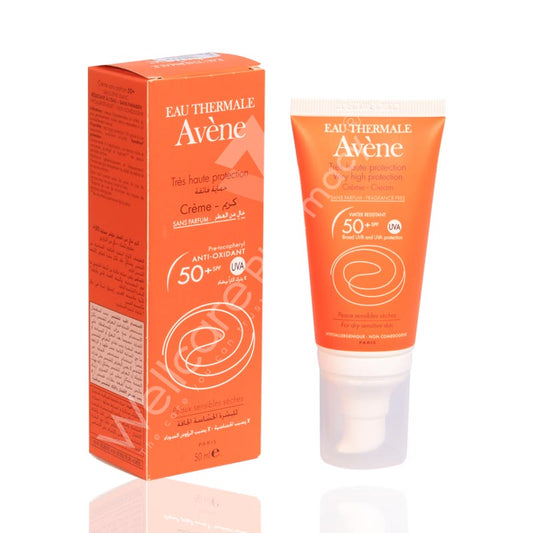 كريم أفين بعامل حماية من الشمس 50+ UVA غير عطري 50 مل