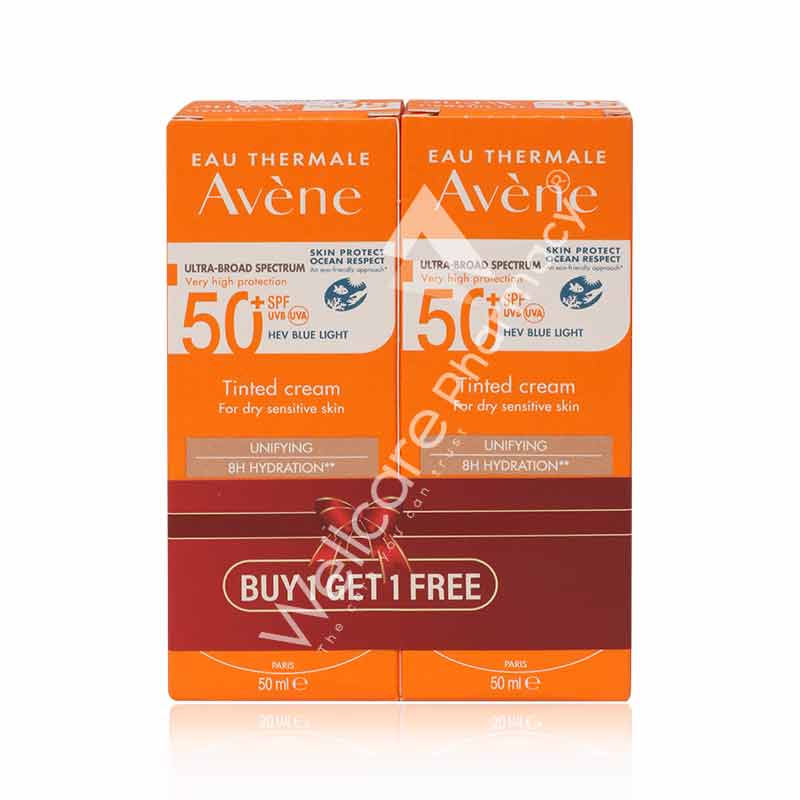 Avene Very High Protection Tinted Water Resistant Cream Spf 50+ 50Ml 1+1 - Wellcare Pharmacy