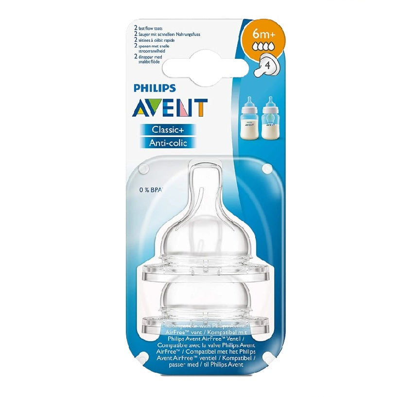 Avent(6month+) Classic Flow Teats 2'S
