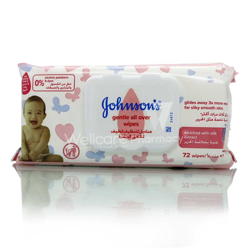 Baby Gentle All Over Wipes 72'S New