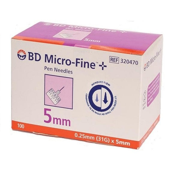 Bd Micro Fine Plus Needle 31G X 5Mm 100'S