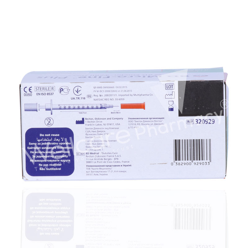 Bd Micro Finesyringe 1Ml 100'S