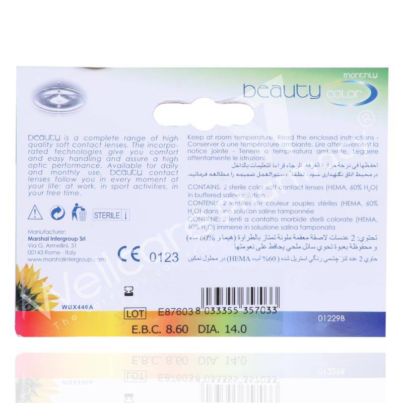 Beauty Monthly Color Lens Blue 2'S - Wellcare Pharmacy