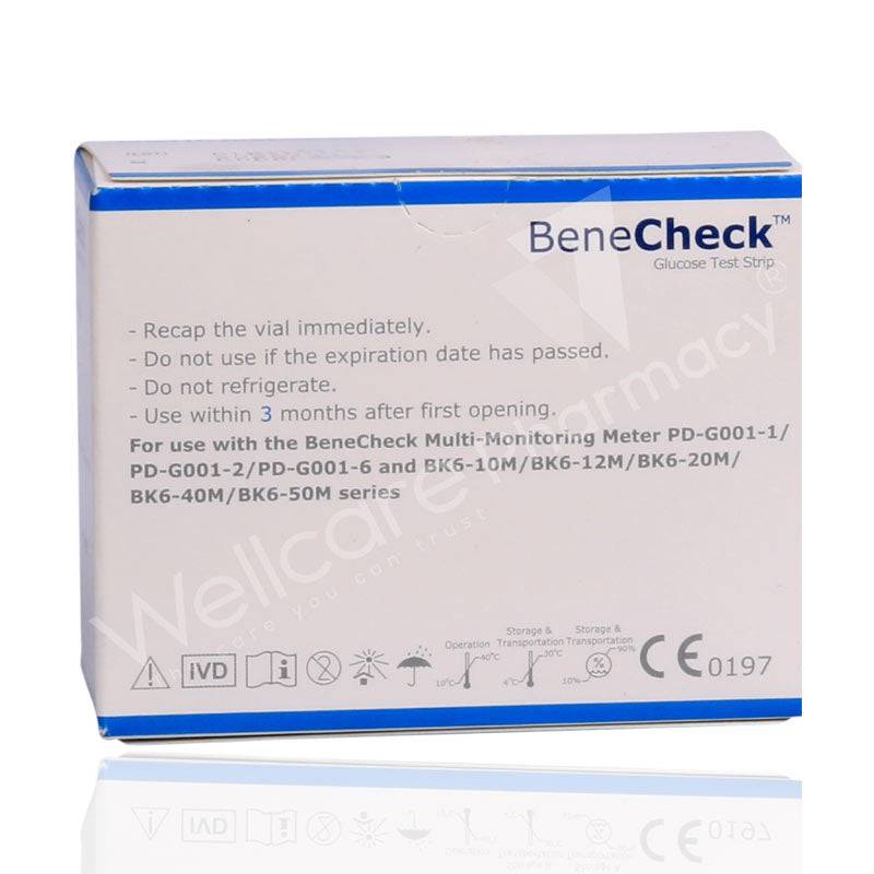 Benecheck Blood Glucose Strip 50'S - Wellcare Pharmacy