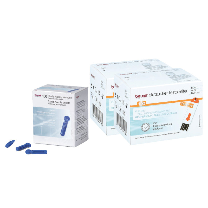 Beurer Gl50/Gl44 Code Free Strips 100S+Beurer Lancet 100'S