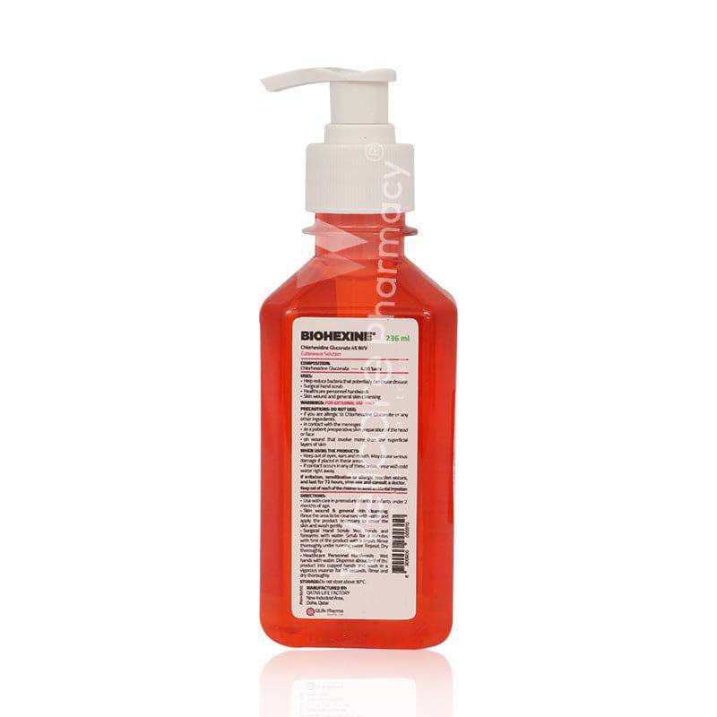 Biohexine Antiseptic Antimicrobial Skin Cleanser 236Ml