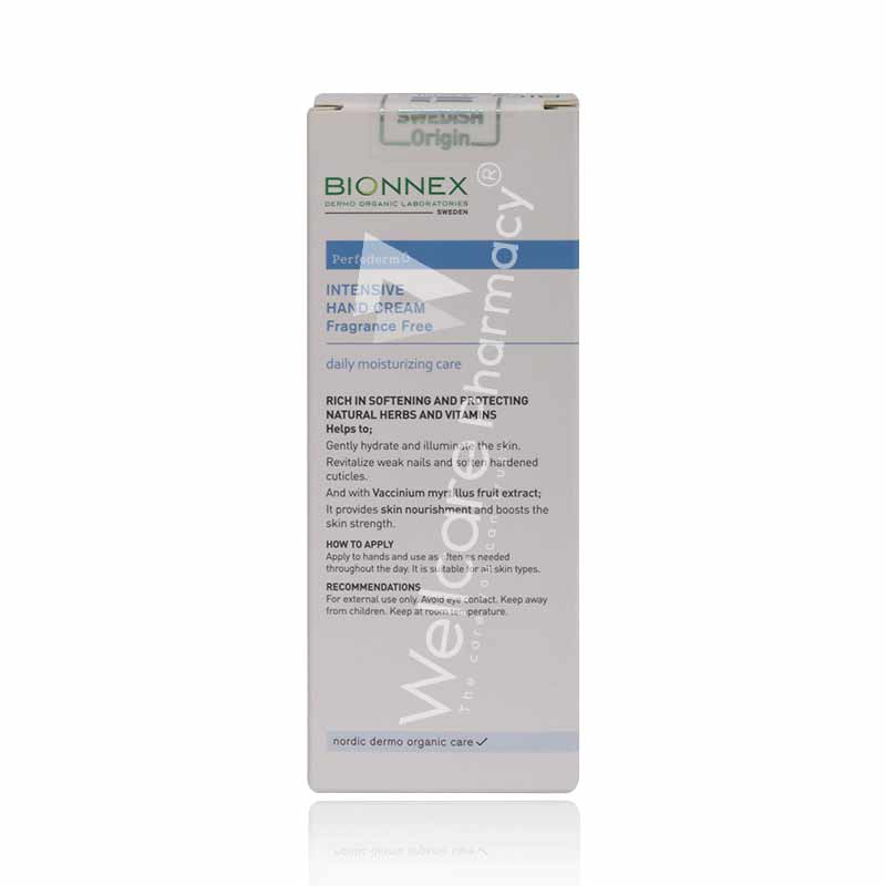Bionnex Perfederm Intensive Hand Cream Fragrance Free 50Ml