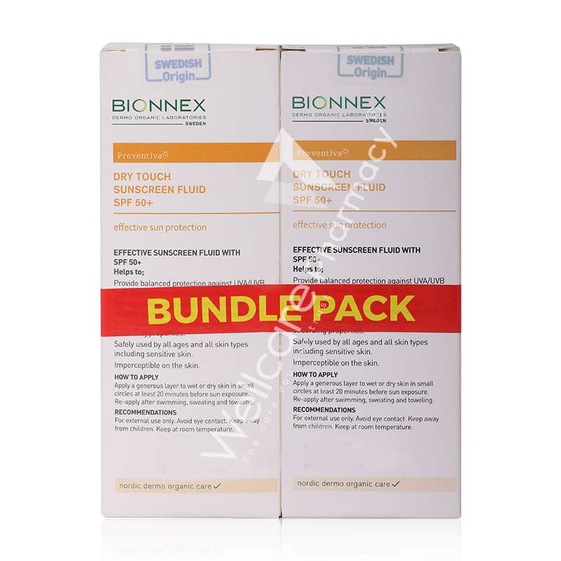 Bionnex Preventiva Dry Touch Sunscreen Fluid Spf50+ 50Ml Value Pack