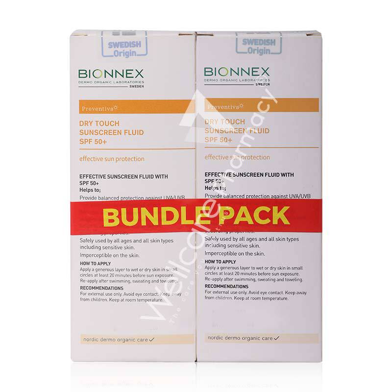 Bionnex Preventiva Dry Touch Sunscreen Fluid Spf50+ 50Ml Value Pack