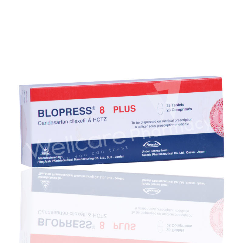 Blopress 8Mg Plus Tablets 28'S