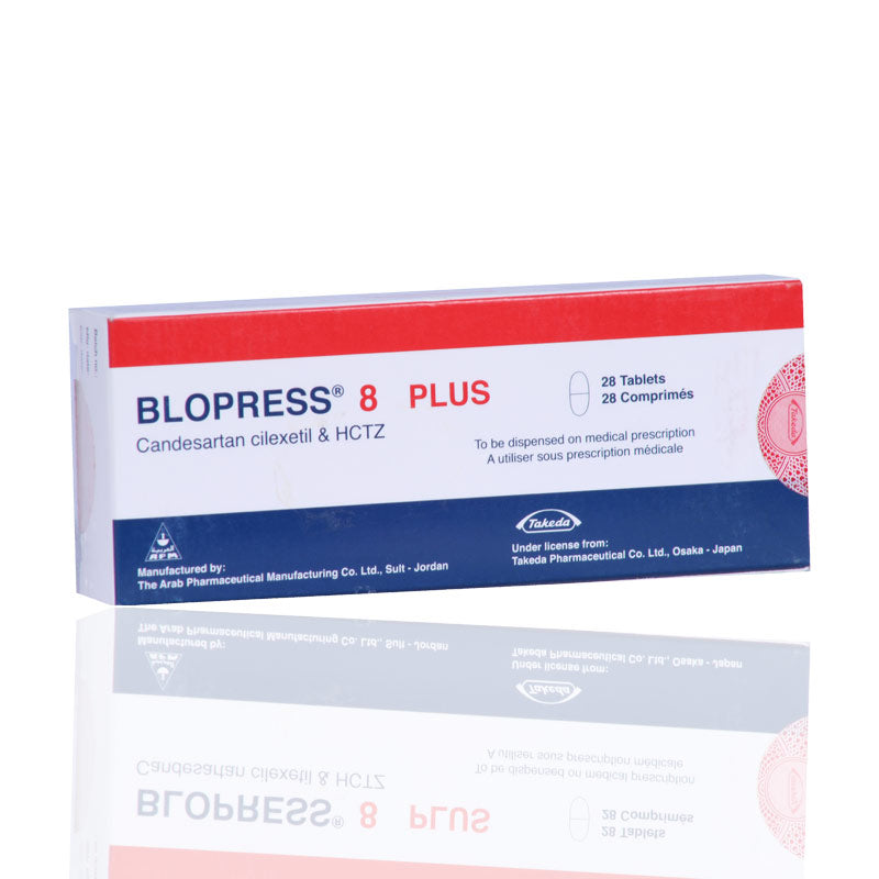 Blopress 8Mg Plus Tablets 28'S