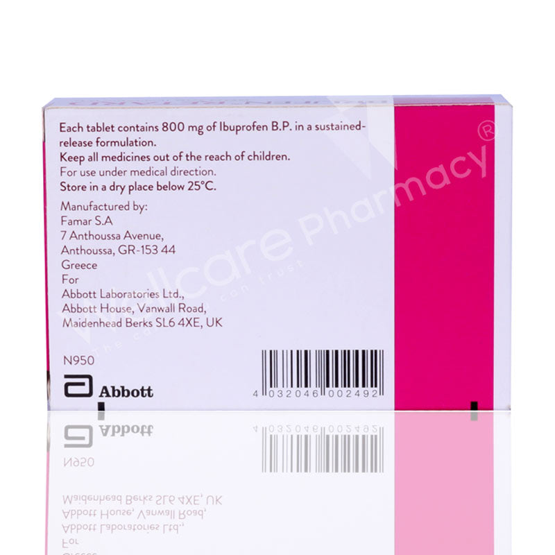 Brufen Retard 800mg Tablets 20'S