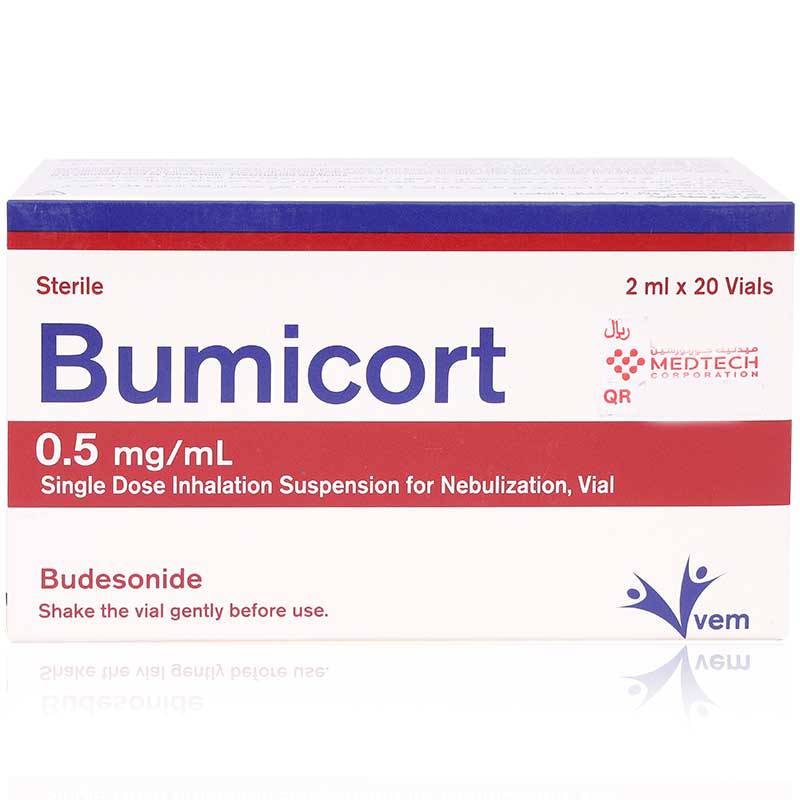 Bumicort 0.5Mg/Ml Single Dose Inhalation Suspension 2Ml Vials 20'S