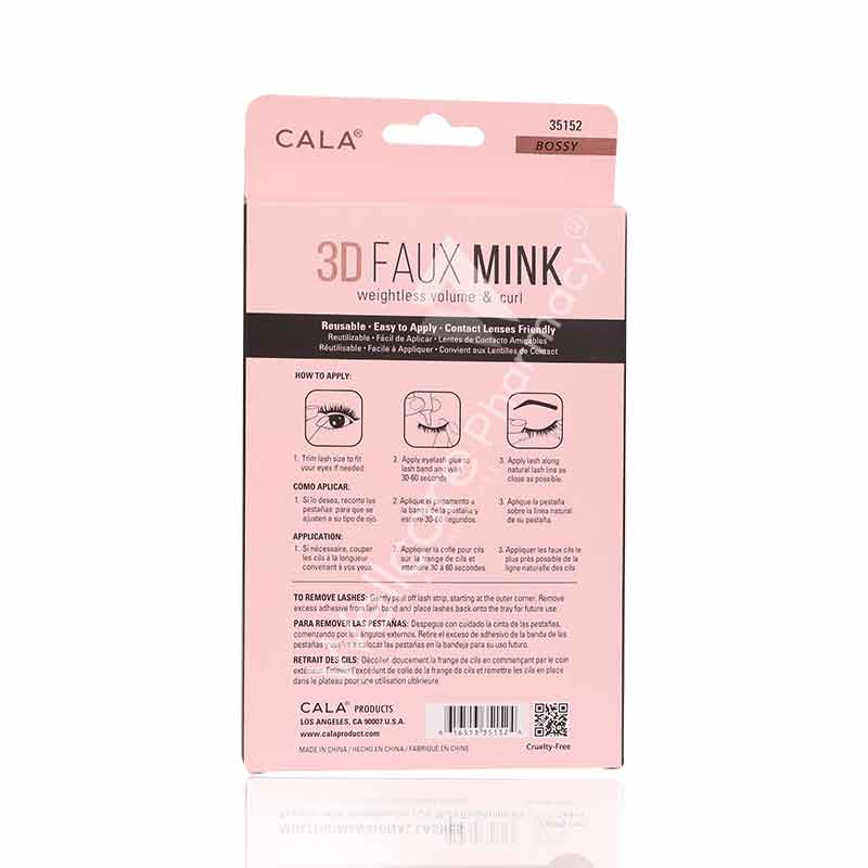 Cala 3d Faux Mink Lashes Noir-4 Pairs Per Pkt -35151