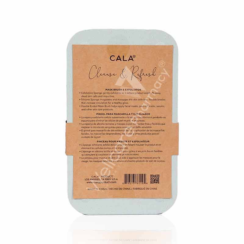 Cala Cleanse & Refresh Mask Brush & Exfoliator Set Mint-76119