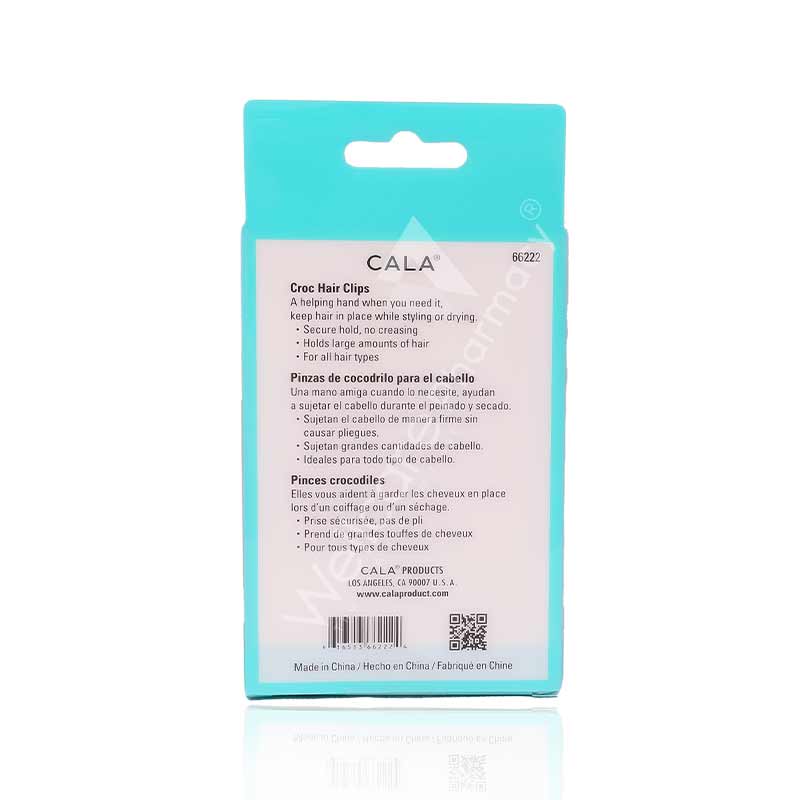 Cala Croc Hair Clip Lavender 4pc- 66222