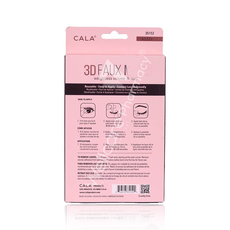 Cala3d Faux Mink Lashes Bossy 4Pairs Per Pk-35152