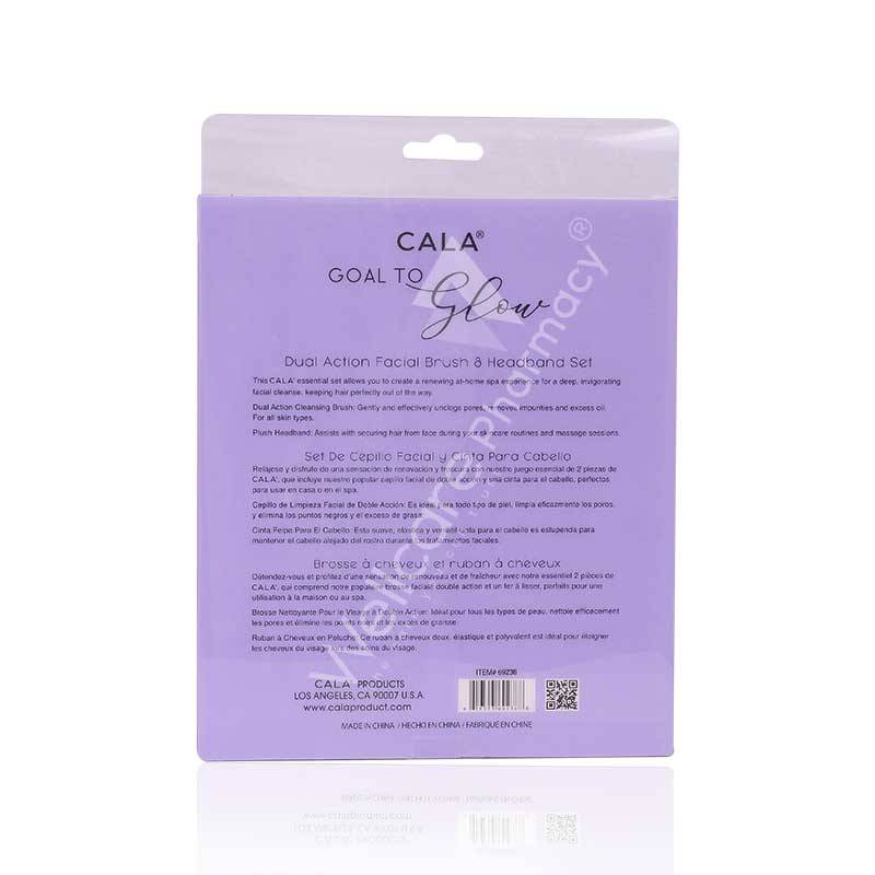 Cala Goal To Glow Purple Facial Brush & Headband Set-69236