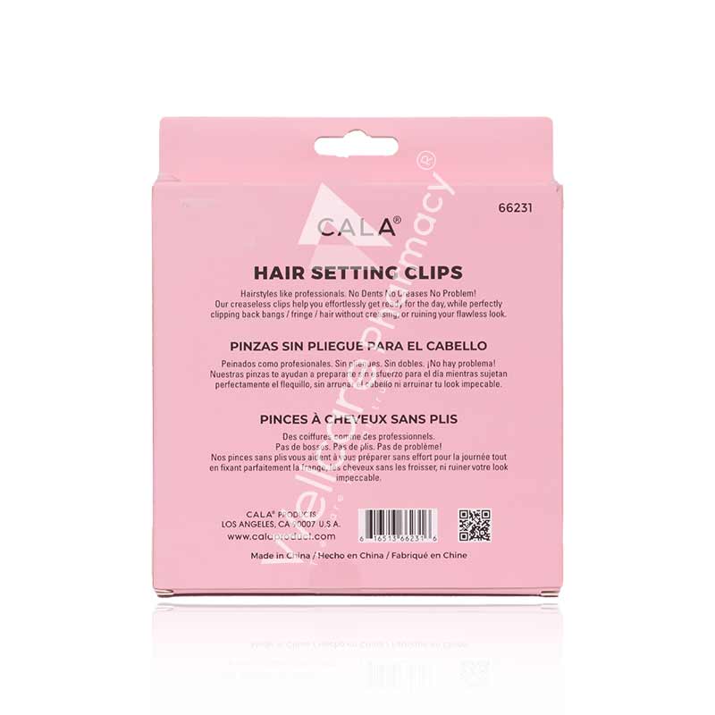 Cala Hair Set Clips Black&Pink 8'S- 66231